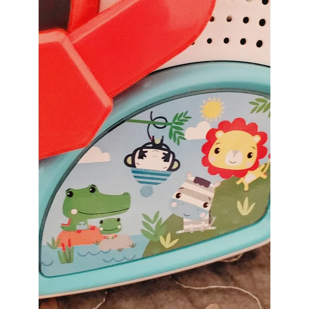Fisher Price Musical Record Player Toy White Blue Elephant Animal